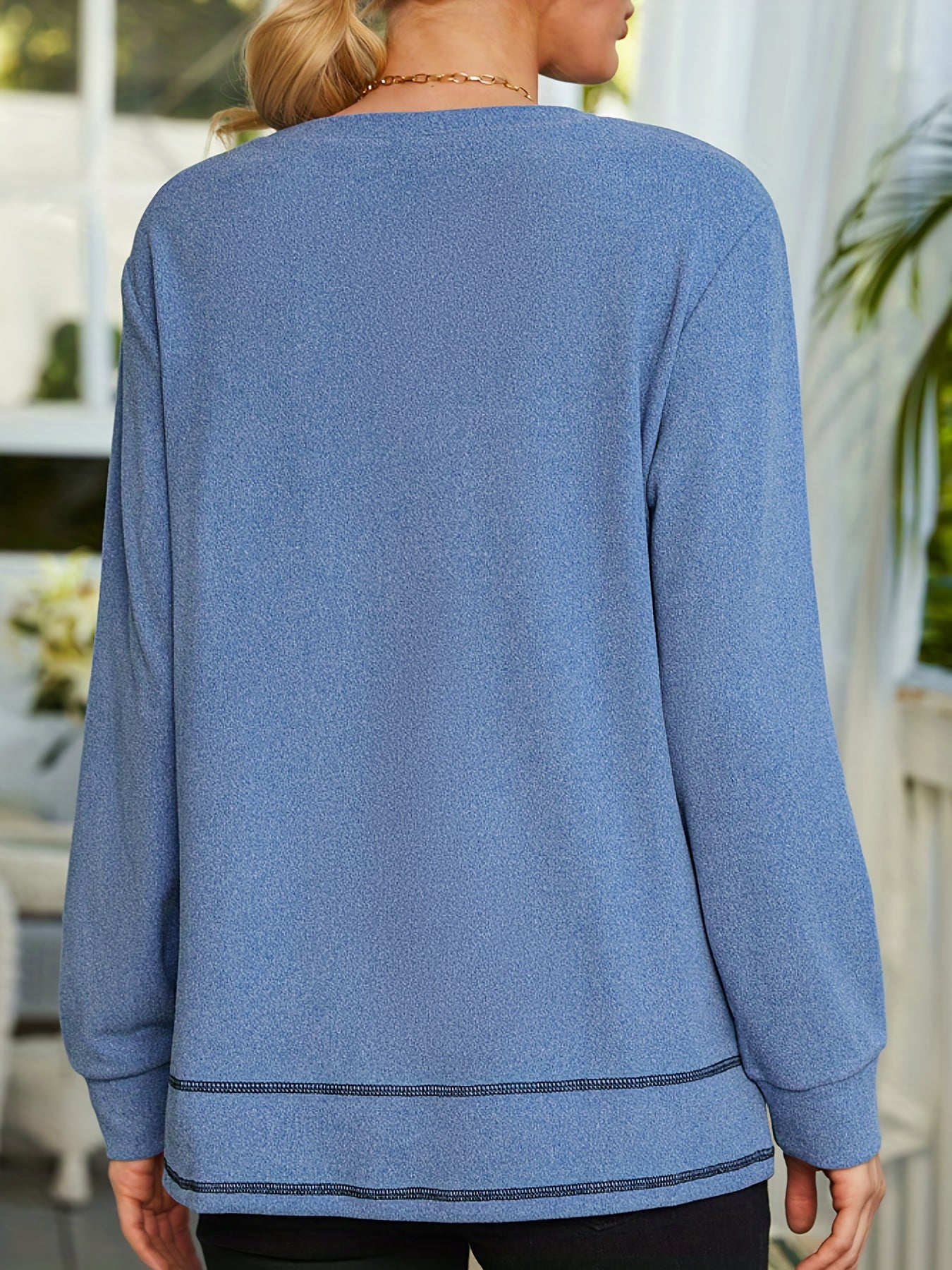 Casual Crew Neck Sweatshirt for Women