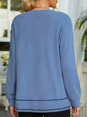 Casual Crew Neck Sweatshirt for Women