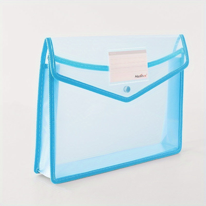 A4 Poly Envelope Expanding File Wallet Snap Closure Label Pocket
