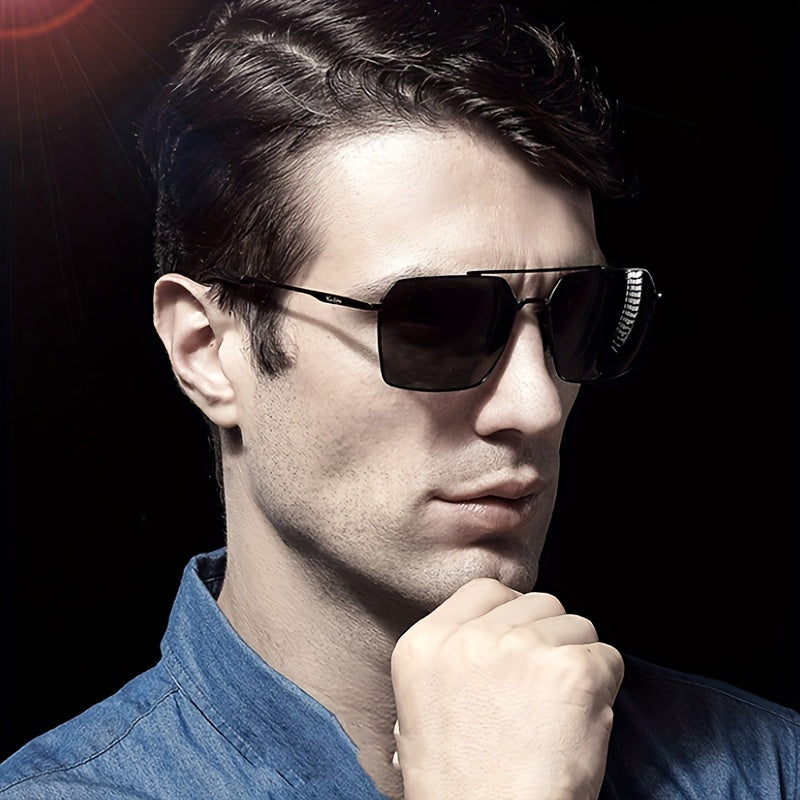 Men's UV Anti Glare Sun Glasses Stainless Steel Frame