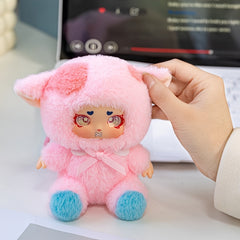 Witch Face Doll Figurine Plush Toy Keychain Bag Charm