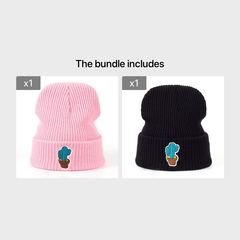 Cactus Embroidered Knit Hat for Women Men Unisex