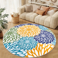 Non Slip Area Rug Floral Rustic Door Mat Washable, Low Pile Carpet