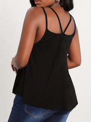 Casual V Neck Summer Dual Straps Cami Top