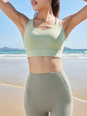 Breathable Push Up Sports Bra Racer Back Tank Top