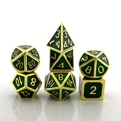 7pcs Metal Dice Polyhedron Set For Fun And Leisure