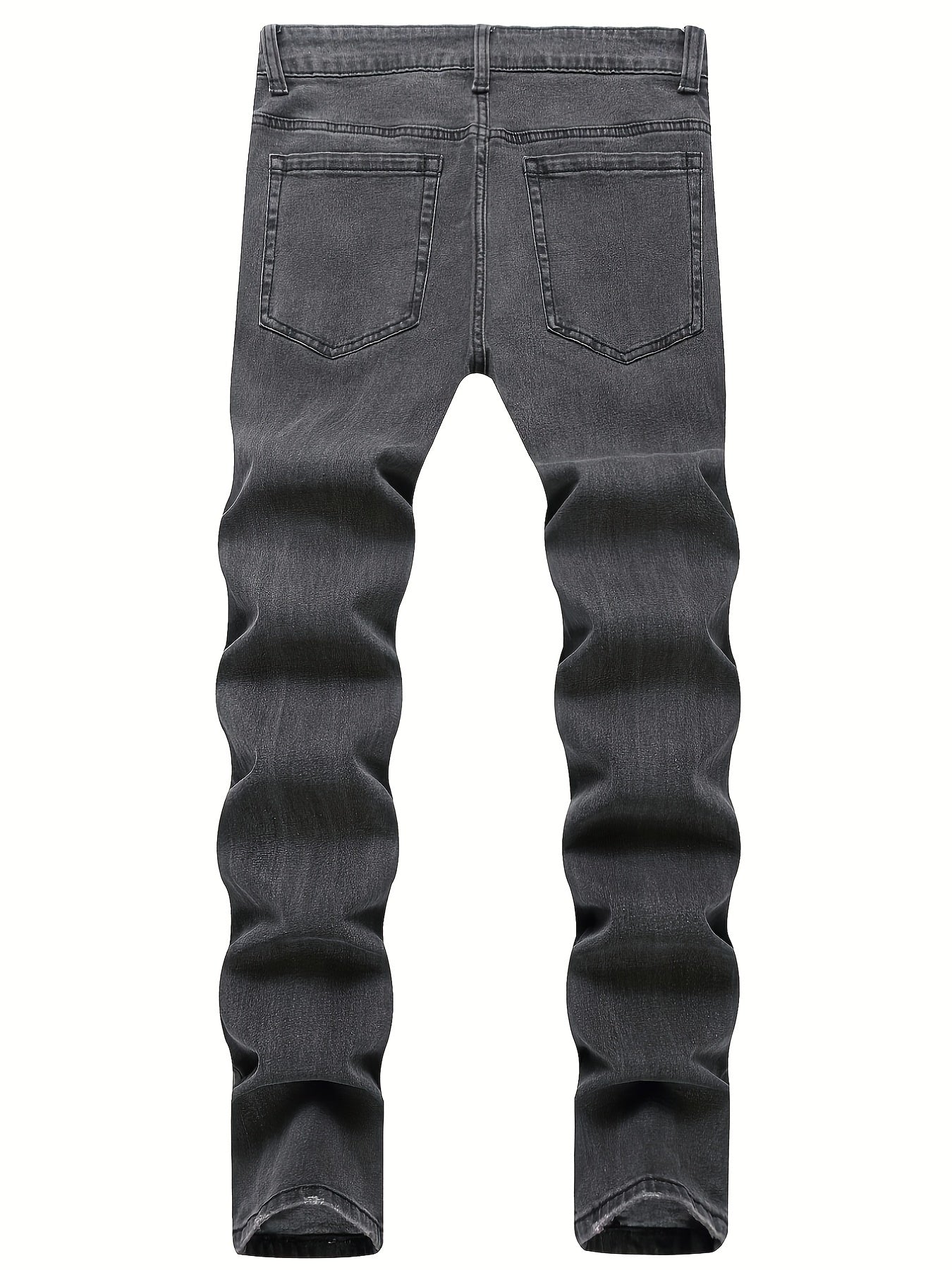 Slim Fit Ripped Jeans Mens Casual Street Style Denim Pants