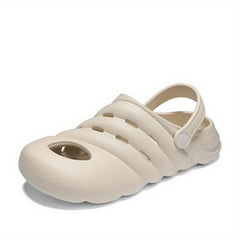 Men's Platform Clogs Hollow Out Garden Shoes