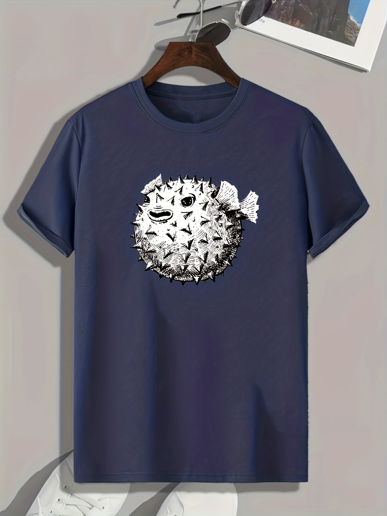 Spiked Cartoon Print Men's Graphic T shirt Casual Comfy Tees For Summer