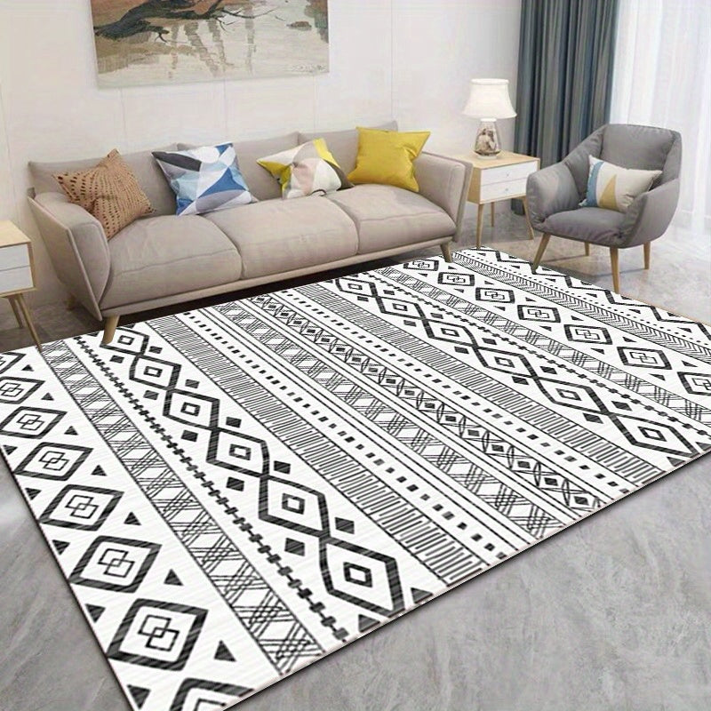 XL Modern Crystal Velvet Area Rug