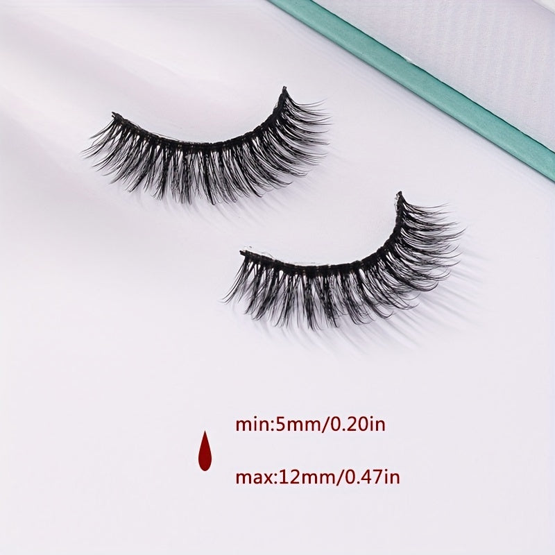 5 Pairs Crisscross Manga Lashes False Eyelashes 12mm Natural Look Japanese Style