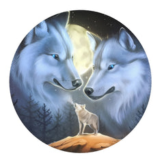 Wolf Growl Pattern Mouse Pad 20x20cm - E-Sport Work From Home Non-Slip Rubber