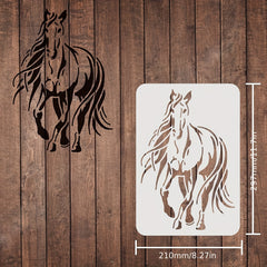Horse Drawing Painting Stencils Templates Rectangle Reusable Stencils