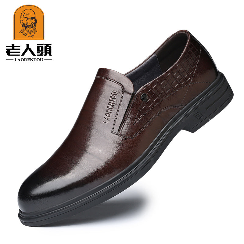 LAORENTOU Men's Leather Slip On Dress Shoes