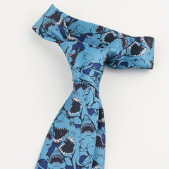 Multicolor Modern Novelty Print Tie For Men