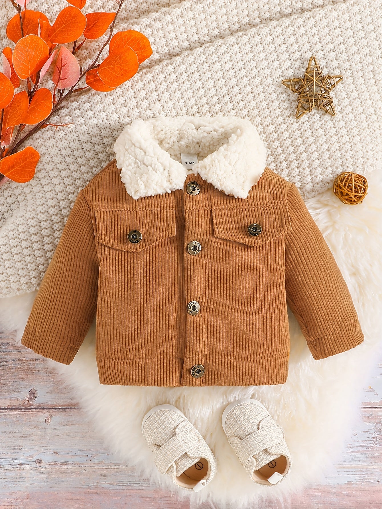 Baby Fleece Thermal Jacket Button Down Coat