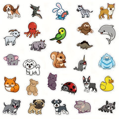 100pcs Animal Stickers Vinyl Waterproof Stickers For Laptop Bumper Skateboard