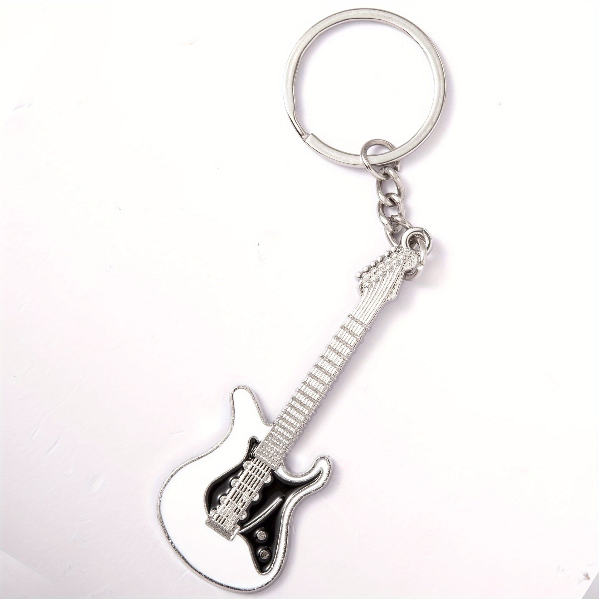 Metal Guitar Keychain Bag Purse Ornament