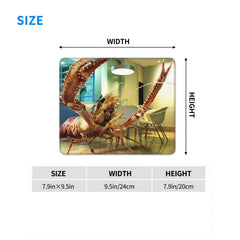 Lobster Pattern Rectangular 20x24cm Mouse Pad for Games & Office, Smooth Surface