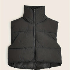 Kids' Puffer Vest Full Zip Casual Top for Autumn Winter