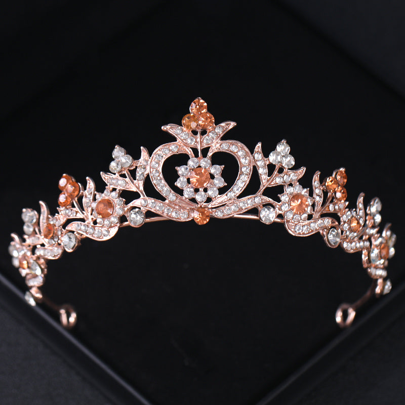 Baroque Rhinestone Crystal Tiara Bridal Headpiece Hair Jewelry