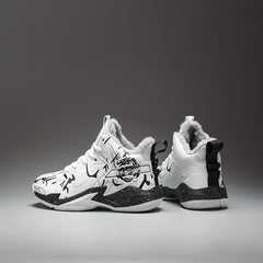 Boys' Warm Plush Lined Basketball Shoes
