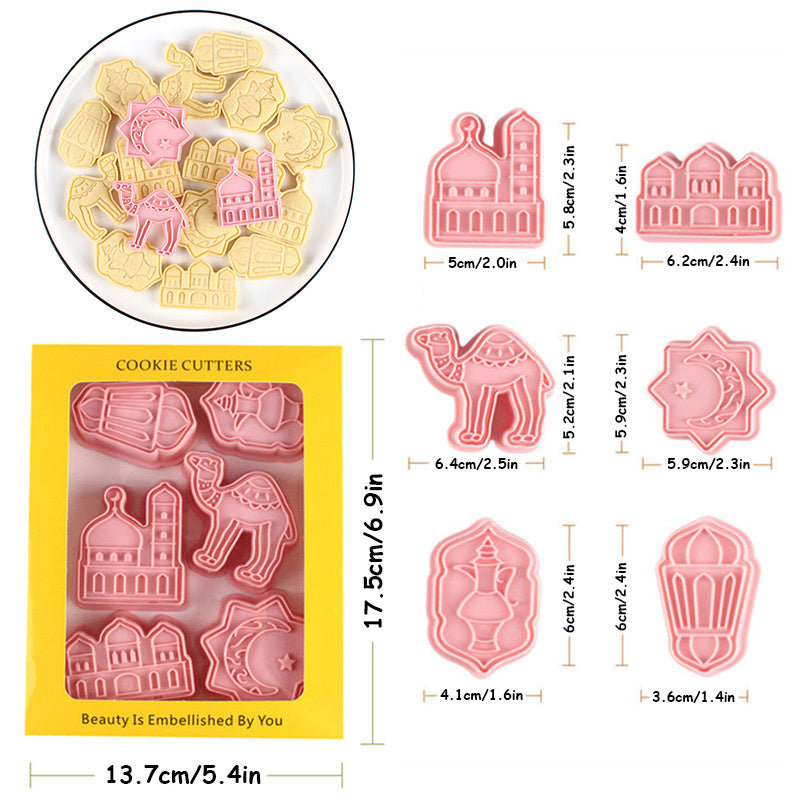 Eid Mubarak Cookie Cutter Set DIY Baking Tools for Islamic Party Decoration