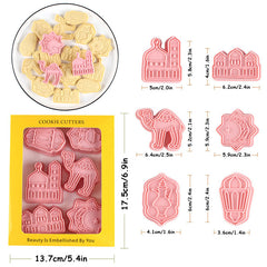 Eid Mubarak Cookie Cutter Set DIY Baking Tools for Islamic Party Decoration