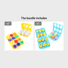 Smart Egg Matching Game Numbers Geometry Fruits Veggies Educational Toy