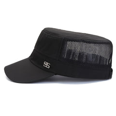 Mesh Flat Hat Adjustable Snapback Baseball Cap Trucker Army Dad Outdoor Hat