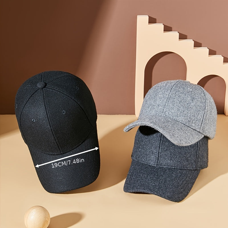 Wool Plus Size Baseball Cap Plus Velvet Cap Autumn And Winter Mens