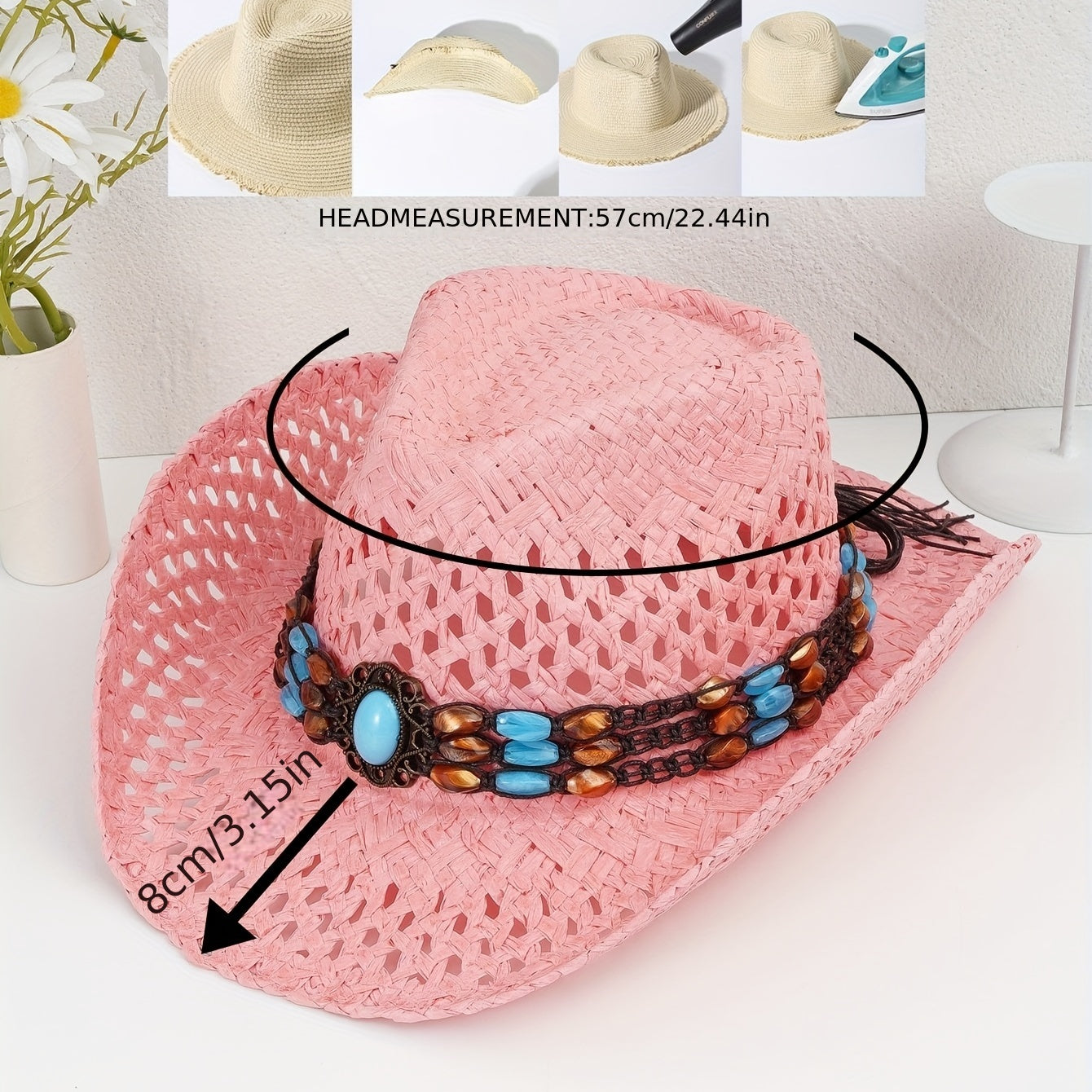 Breathable Sunshade Cowboy Hat for Outdoor Activities