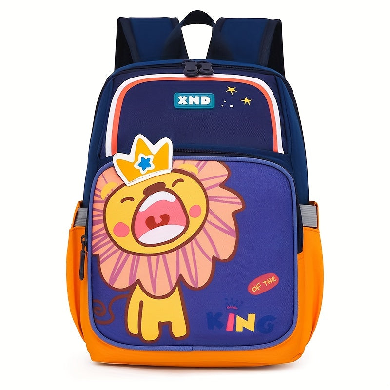 Cartoon Lions Rabbits School Bag Backpack Large Capacity Backpack For Boys Girls