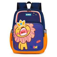 Cartoon Lions Rabbits School Bag Backpack Large Capacity Backpack For Boys Girls