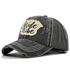 Letter Embroidery Patch Baseball Distressed Washed Vintage Sports Hat