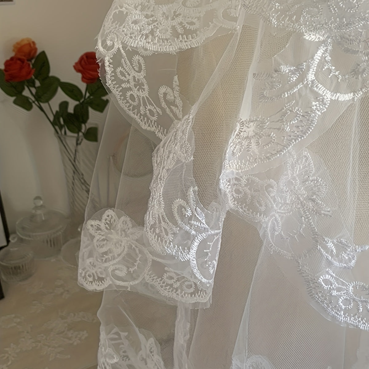 Short Wedding Head Veil Layer Bridal Accessories