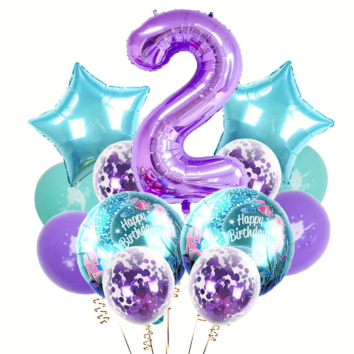 Purple Mermaid Balloon Decoration Set