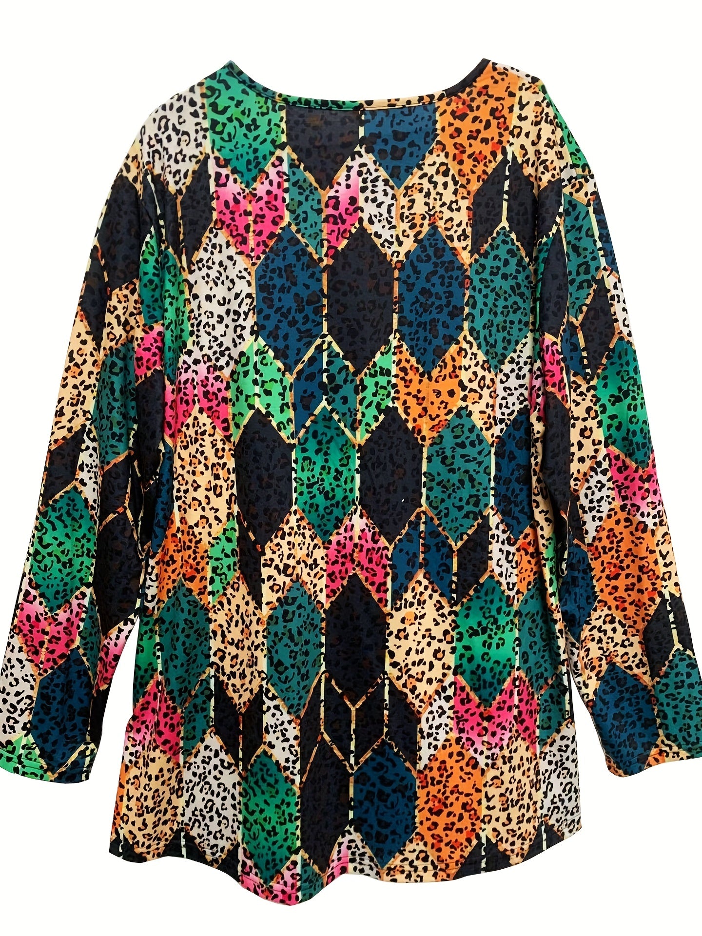 Women's Plus Size Leopard Print Cardigan