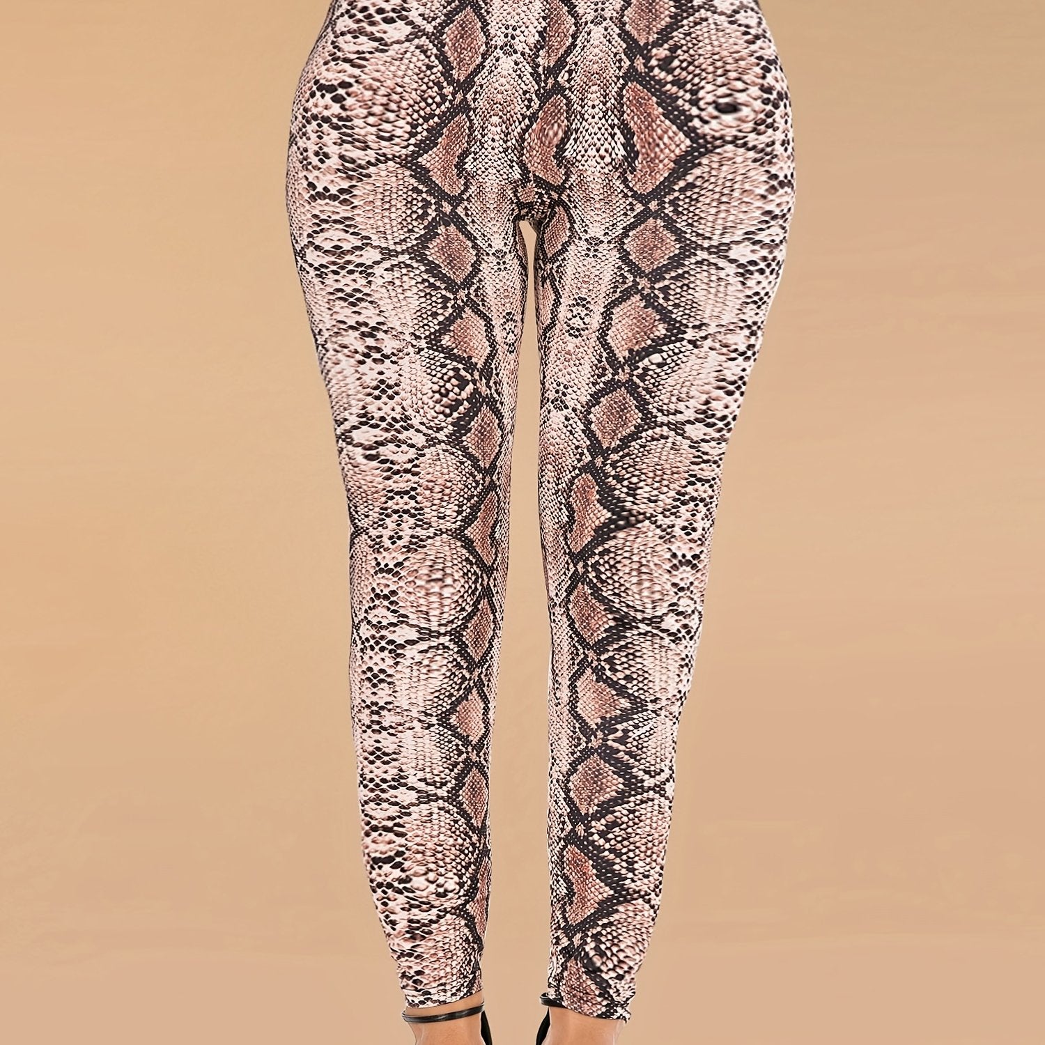 Snake Print High Waist Leggings