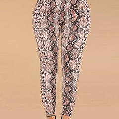 Snake Print High Waist Leggings