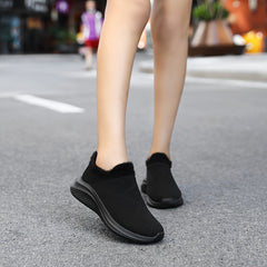 Women's Plus Fleece Sock Sneakers Lightweight Casual Autumn Winter Sport