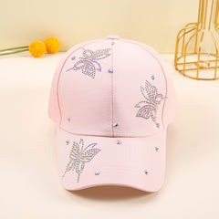 Butterfly Rhinestone Baseball Cap Casual Dad Hat Adjustable Lightweight Sun Hat