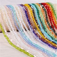 500pcs 3 4mm Glass Crystal Bicone Beads DIY Trinkets Loose Beads