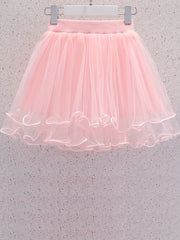 Girls Solid Tutu Skirt for Dance Performance Party