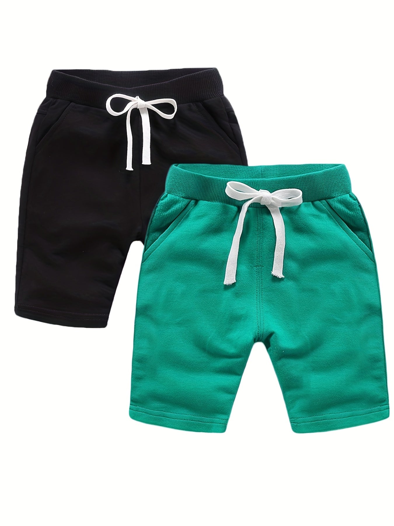 Boys Basic Solid Active Shorts for Summer Outdoor