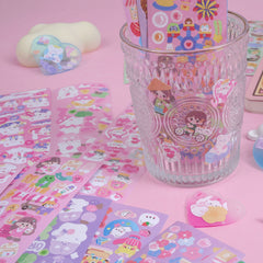 Set of 20 Cartoon Stickers For Kids & Girls - Perfect for Books, Walls, Cards