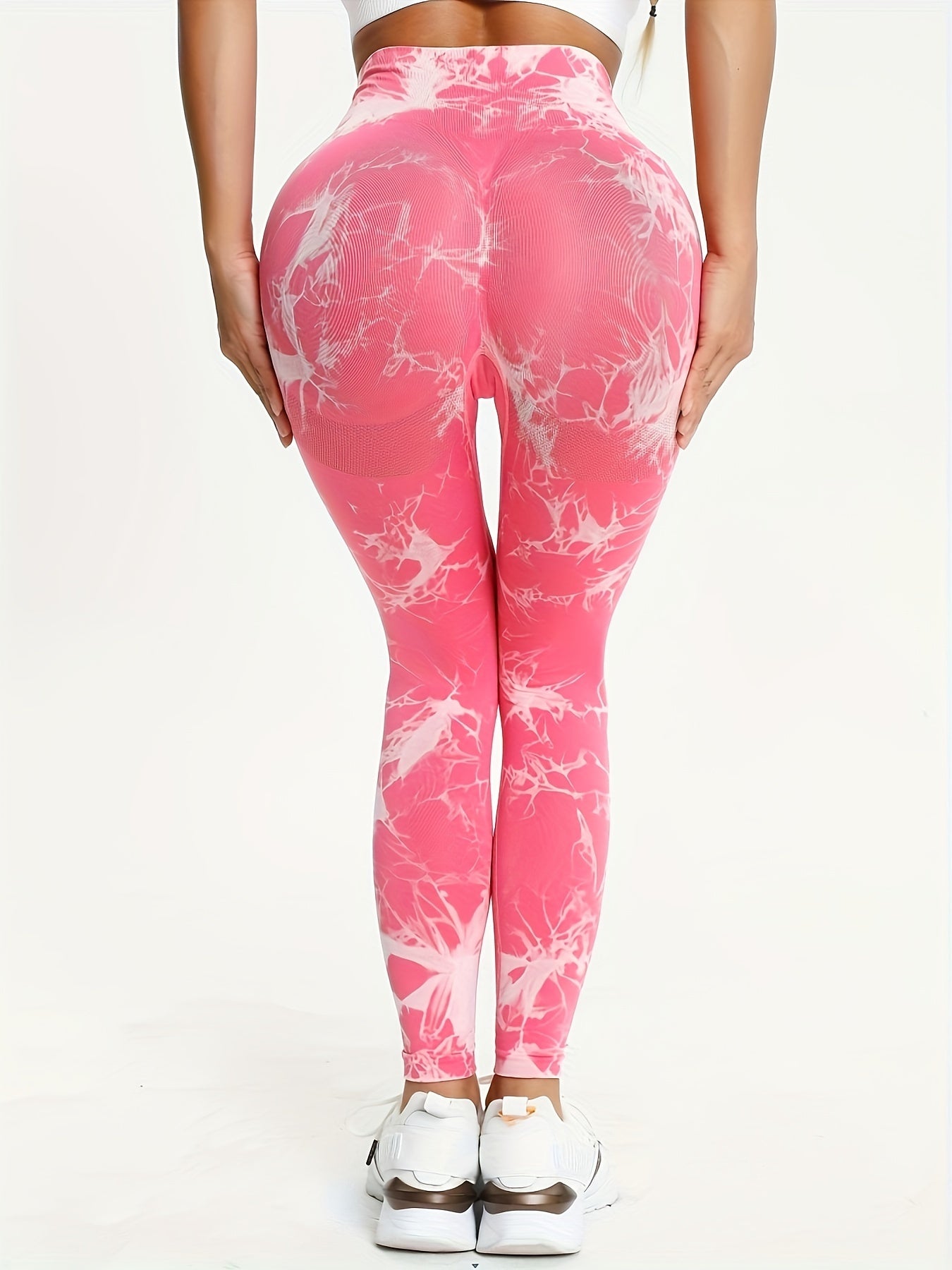 Tie Dye High Waist Butt Lifting Sports Pants Yoga Leggings Women's Activewear