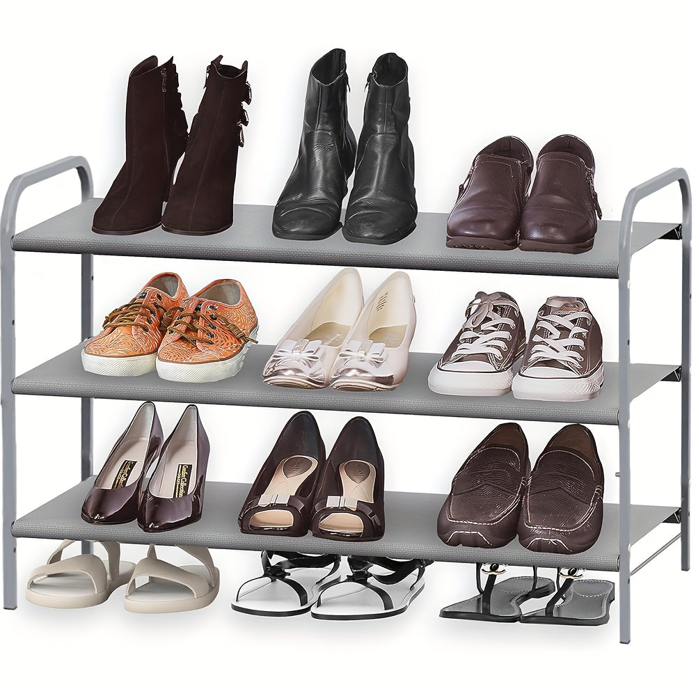 3 Tier Shoe Rack Storage Organizer Metal Tube Home Decor Gift Man Woman