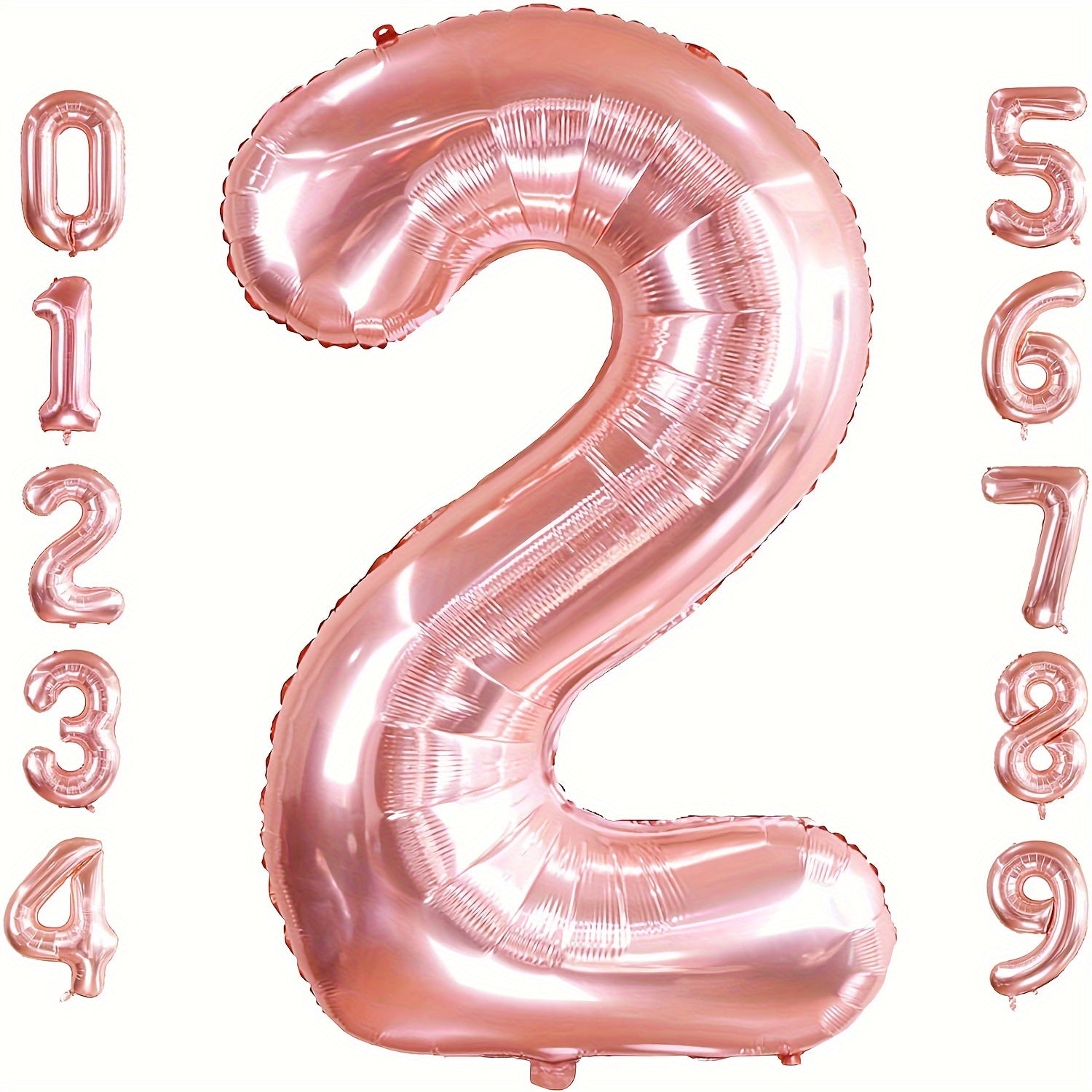 6 Cm Large Rose Golden Number 0 9 Balloon Birthday Party Decoration