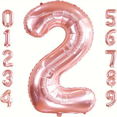 6 Cm Large Rose Golden Number 0 9 Balloon Birthday Party Decoration